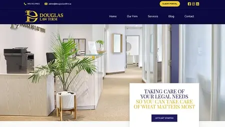 Douglas Law Firm website thumbnail